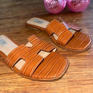 Steven by Steve Madden Croc Sandals | 8.5 | Brown Hermès Oran Inspired Slides